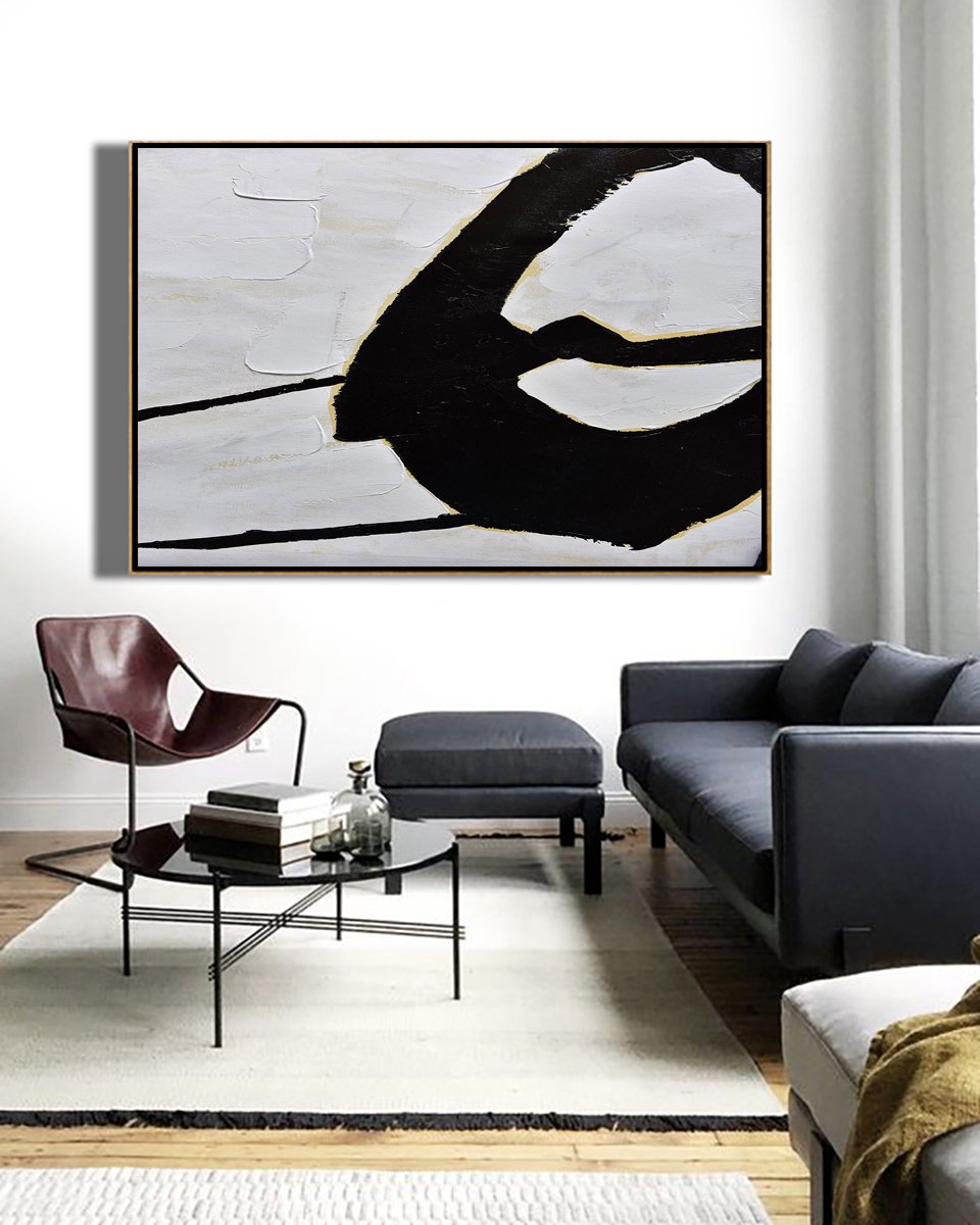 Horizontal Palette Knife Minimalist Art #C30Z